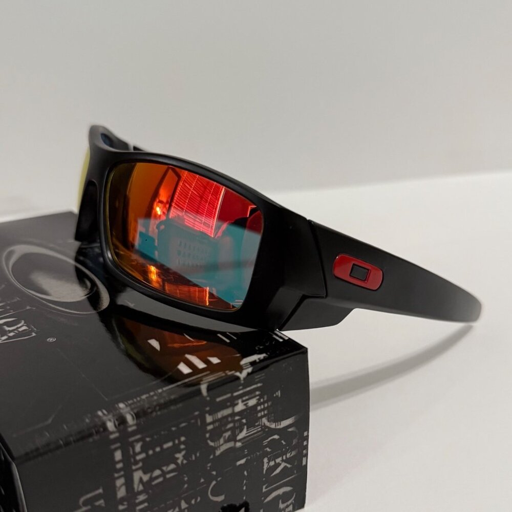 Oakley GASCAN Black Matte Frame OO9014 Ruby Iridium Lenses - Picture 2 of 7